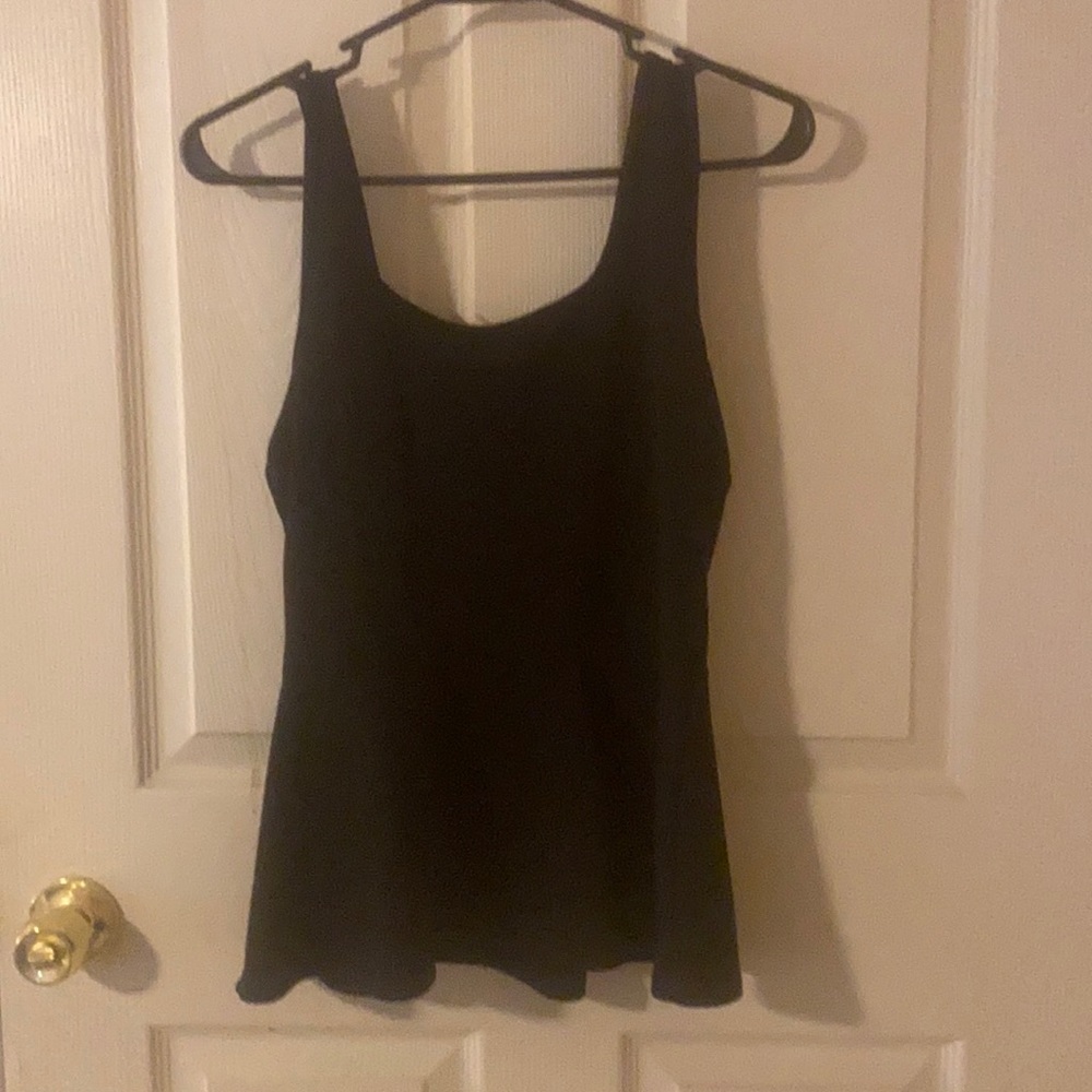 Black Peplum Tank